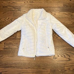 reversible white north face jacket perfect condition worn once